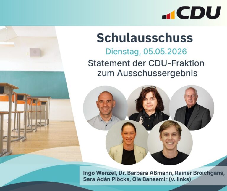 Statement der CDU-Fraktion zum Ausschussergebnis