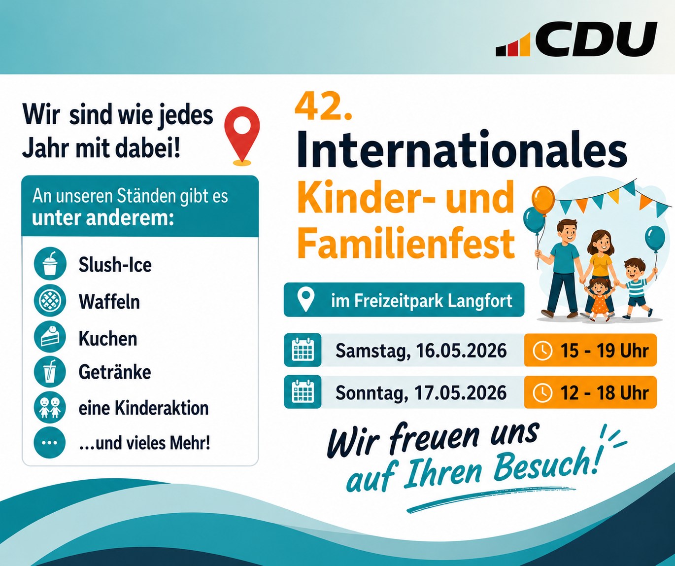 Kinder- und Familienfest im Freizeitpark – Kommt uns besuchen.