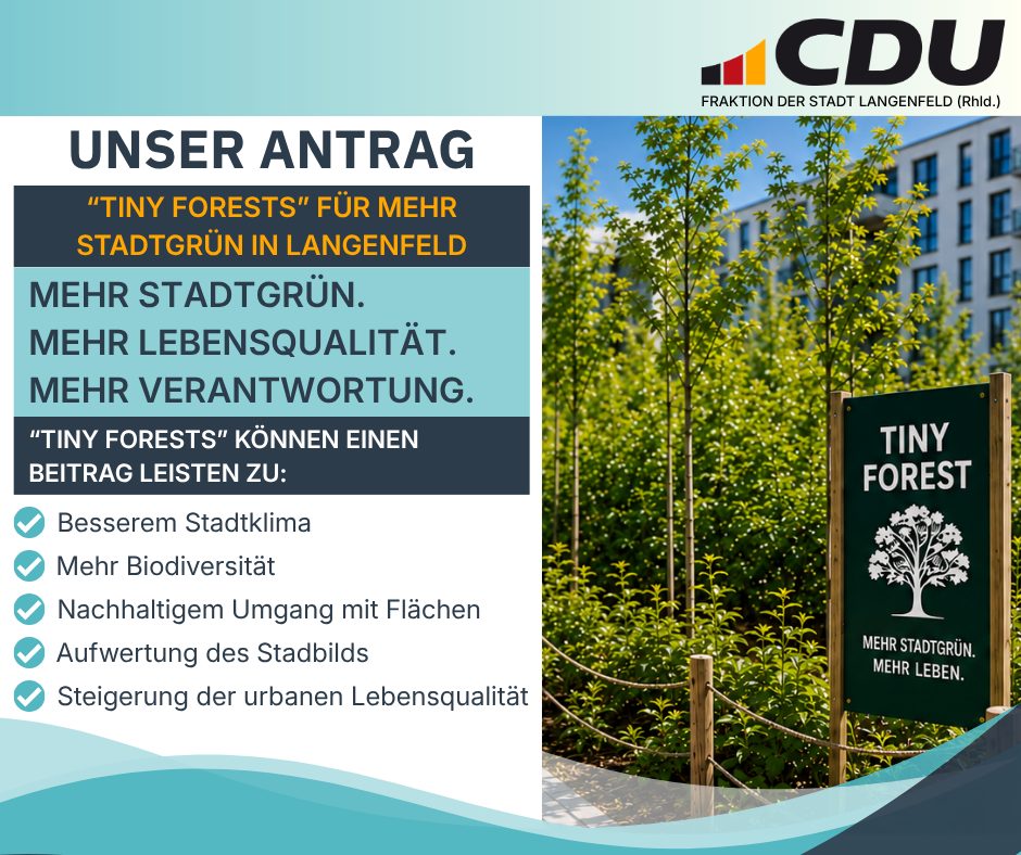 ANTRAG: „TINY FORESTS“ FÜR LANGENFELD