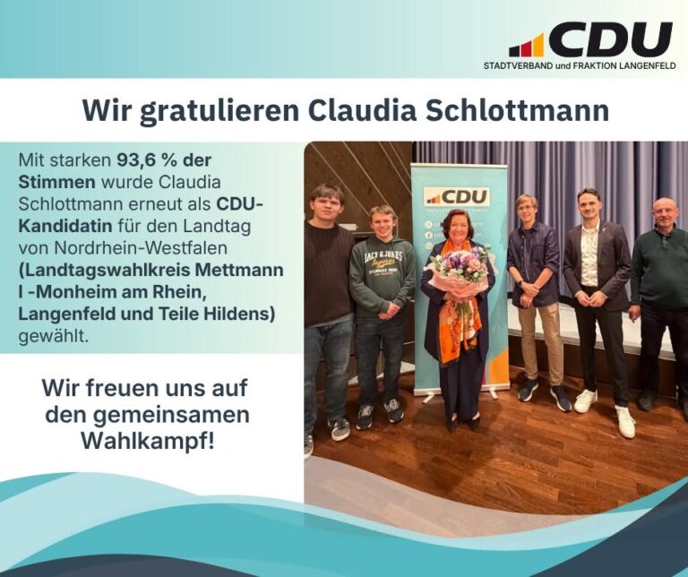 Herzlichen Glückwunsch, Claudia Schlottmann!
