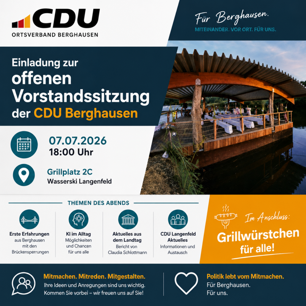 CDU vor Ort in Berghausen: Engagiert für unser Dorf