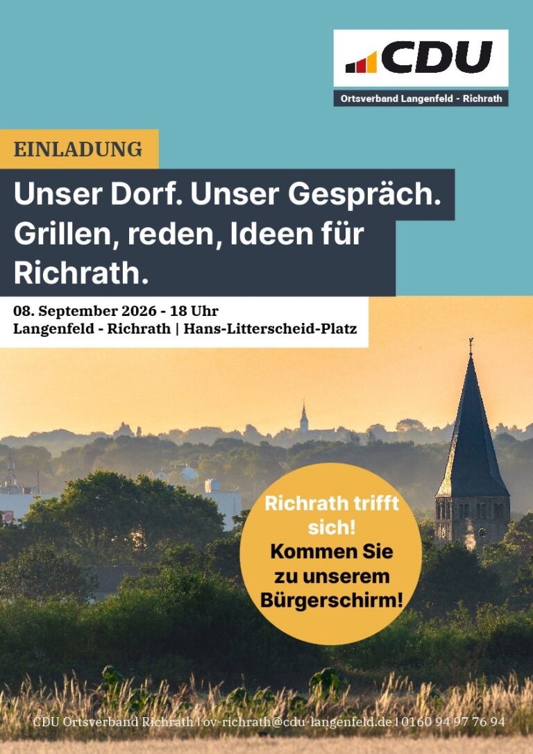 Bürgerschirm der CDU Richrath am 08.09.2026